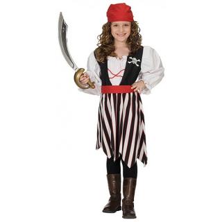Karnevalový kostým pirátka - výška 116 cm