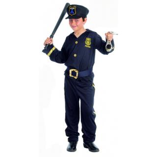 Kostým policista dětský - věk 10 - 12 roků - 142 - 148 cm