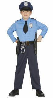 Kostým policisty - věk 7 - 9 roků - 125 - 135 cm