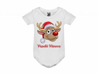 Vánoční body se sobem v čepici - 12M