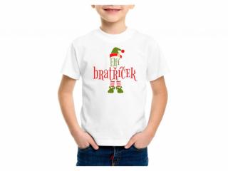 Vánoční dětské tričko elfí bratříček - 134cm/8 roků