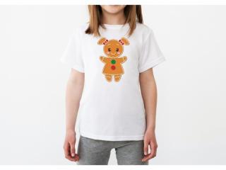 Vánoční dětské tričko Paní Perníčková - 110cm/4 roky
