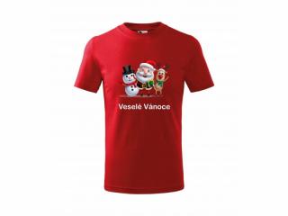 Vánoční dětské tričko Santa a kamarádi - 134cm/8 roků