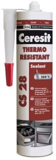 Tepelne odolný silikón, CERESIT CS 28 RED, červený, tuba 300ml