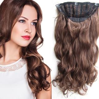 Clip in Jesica 60 cm vlnitý pás - 8 - hnědá - 8 (světle hnědá)