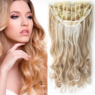 Clip in Jessica 60 cm vlnitý pás  - 27/613 - mix blond - F27/613 (melír karamelové v beach blond)