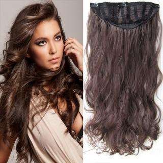 Clip in Jessica 60 cm vlnitý pás  - 4 - TMAVĚ HNĚDÝ - 4 (čokoládově hnědá)