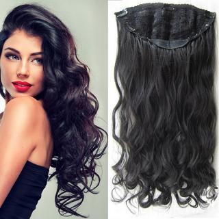 Clip in Jessica 60cm vlnitý pás  - 1B - ČERNÝ - 1B (černá)