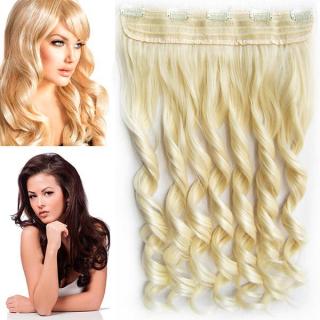 Clip in pás vlasů - vlnité lokny 55 cm - odstín - 613 (beach blond)