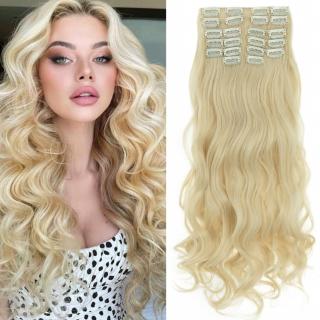 Clip in sada DE-LUXE, vlnitá, odstín - 613 (beach blond)