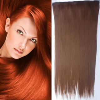 Clip in vlasy - 60 cm dlouhý pás vlasů - odstín - 30 (světlý kaštan)