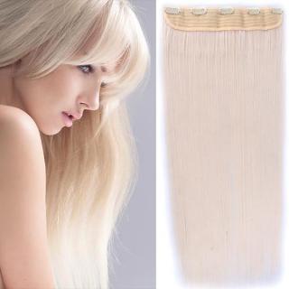 Clip in vlasy - 60 cm dlouhý pás vlasů - odstín - 60 (ledová blond)