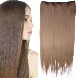 Clip in vlasy - 60 cm dlouhý pás vlasů - odstín - 6P (tmavě plavá)