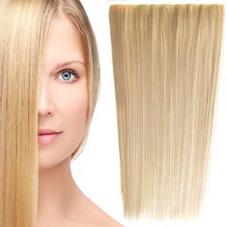 Clip in vlasy - 60 cm dlouhý pás vlasů - odstín - F613/18 (melír beach blond ve středně plavé)