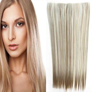 Clip in vlasy - 60 cm dlouhý pás vlasů - odstín - F6P/613 (melír středně hnědé v beach blond)