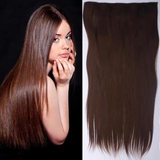Clip in vlasy - 60 cm dlouhý pás vlasů - odstín - M 4/30 (mix čokoládově hnědá/světlý kaštan)