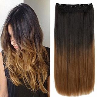 Clip in vlasy - 60 cm dlouhý pás vlasů - ombre styl - odstín 2 T 27