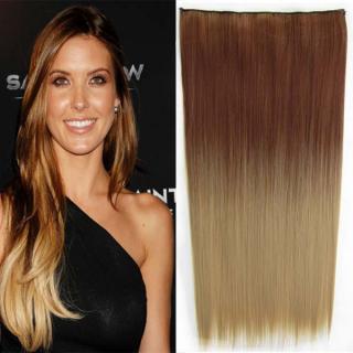 Clip in vlasy - 60 cm dlouhý pás vlasů - ombre styl - odstín 30 PT 24