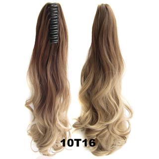 Culík, cop na skřipci - vlnitý 55 cm - Ombre styl - odstín 10 T 16