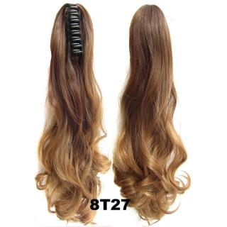 Culík, cop na skřipci - vlnitý 55 cm - Ombre styl - odstín 8 T 27