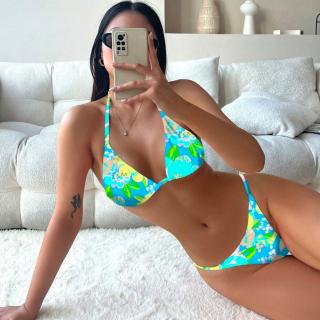 Dámské dvoudílné plavky - Blue summer - XL