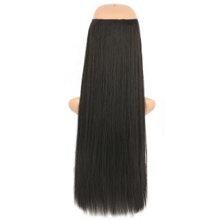 Flip in halo příčesek rovný 60 cm - 2 (tmavě hnědá pralinka)