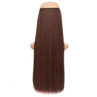 Flip in halo příčesek rovný 60 cm - 33 (tmavý kaštan)