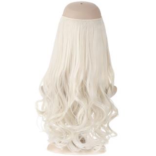 Flip in halo příčesek vlnitý 60 cm - revoluce v prodloužení vlasů! - 60 (ledová blond)