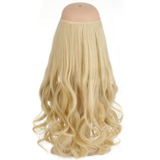 Flip in halo příčesek vlnitý 60 cm - revoluce v prodloužení vlasů! - F22/613 (melír světle plavé v beach blond)