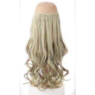 Flip in halo příčesek vlnitý 60 cm - revoluce v prodloužení vlasů! - F9A/613 (melír temně plavé a beach blond)