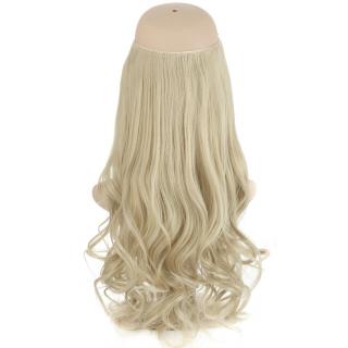 Flip in halo příčesek vlnitý 60 cm - revoluce v prodloužení vlasů! - M24/613 (mix platinově plavá/beach blond)