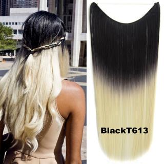 Flip in vlasy - 55 cm dlouhý pás vlasů - odstín Black T 613
