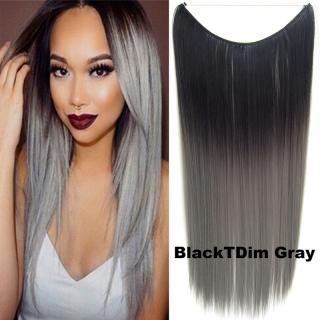 Flip in vlasy - 55 cm dlouhý pás vlasů - odstín Black T GrayDim