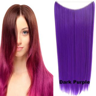 Flip in vlasy - 60 cm dlouhý pás vlasů - odstín Dark Purple