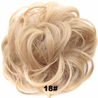 Příčesek - drdol na gumičce - 18 (středně plavá)