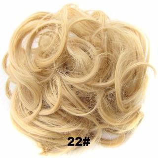 Příčesek - drdol na gumičce - 22 (světle plavá)
