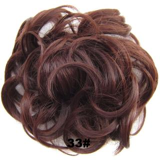 Příčesek - drdol na gumičce - 33 (tmavý kaštan)