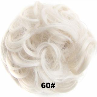 Příčesek - drdol na gumičce - 60 (ledová blond)