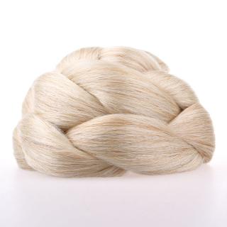 Příčesek - luxusní proplétaný drdol k nasazení - 27H613 (melír karamelové a beach blond)