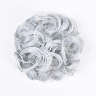 Příčesek - velký kudrnatý drdol Baroko - gray