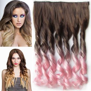 Světové zboží  Clip in pás - lokny - ombre - odstín 8 T Light Pink - odstín 8 T Light Pink