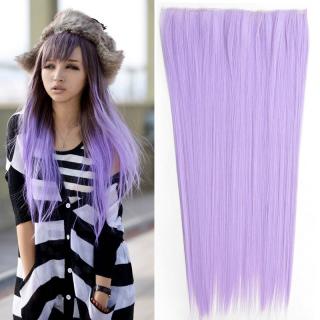 Světové zboží Clip in vlasy - 60 cm dlouhý pás vlasů - odstín Light Purple - odstín Light Purple