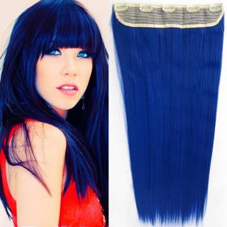 Světové zboží Clip in vlasy - 60 cm dlouhý pás vlasů - odstín Sea Blue - odstín Sea Blue