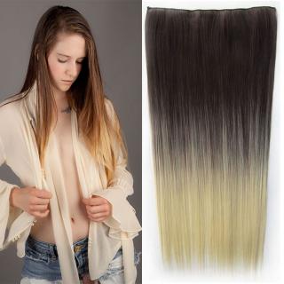 Světové zboží Clip in vlasy - 60 cm dlouhý pás vlasů - ombre styl - odstín 4 T 613 - odstín 4 T 613