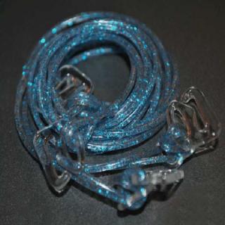 V&amp;V Silikonová ramínka k podprsence Makaron - modrá s glitrama - modrá s glitrama