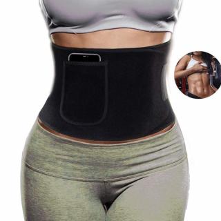 Zeštíhlující neoprenový pás s kapsou - Black - L