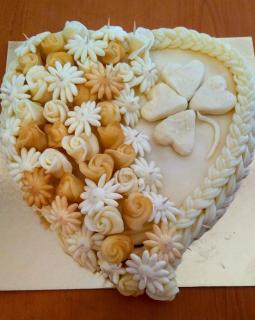 Syrová torta - srdce