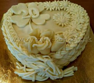 Syrová torta - srdce