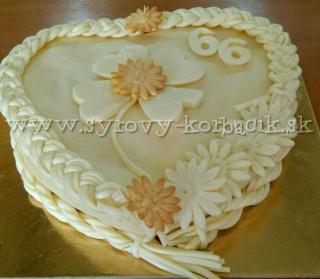 Syrová torta - srdce