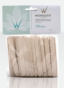 Italwax Špachtľa drevená MEDIUM na nanášanie voskov stredná 100 ks